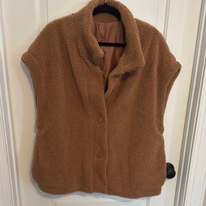 Cozy Brown Sherpa Vest